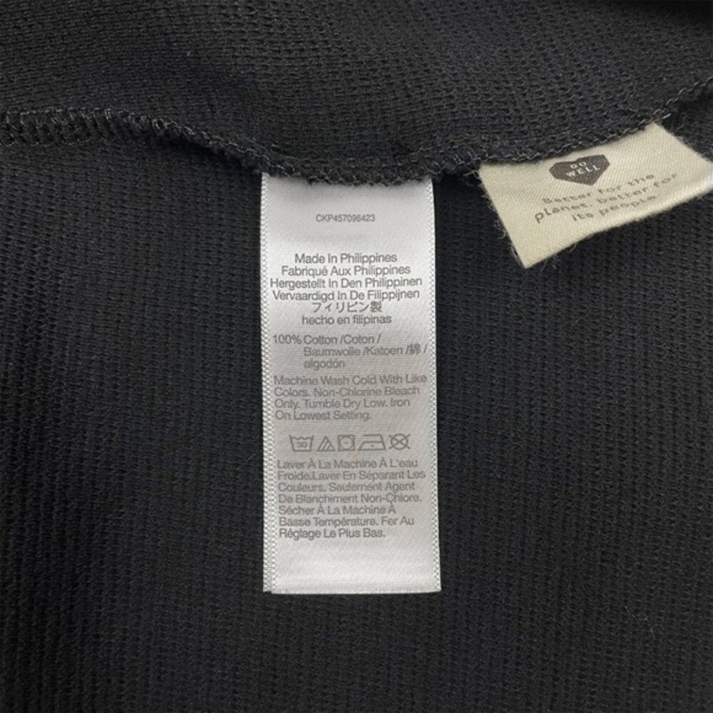 Madewell Balloon Sleeve Mini Dress Size XS Black Cotton Minimalist Career Office - Picture 12 of 12